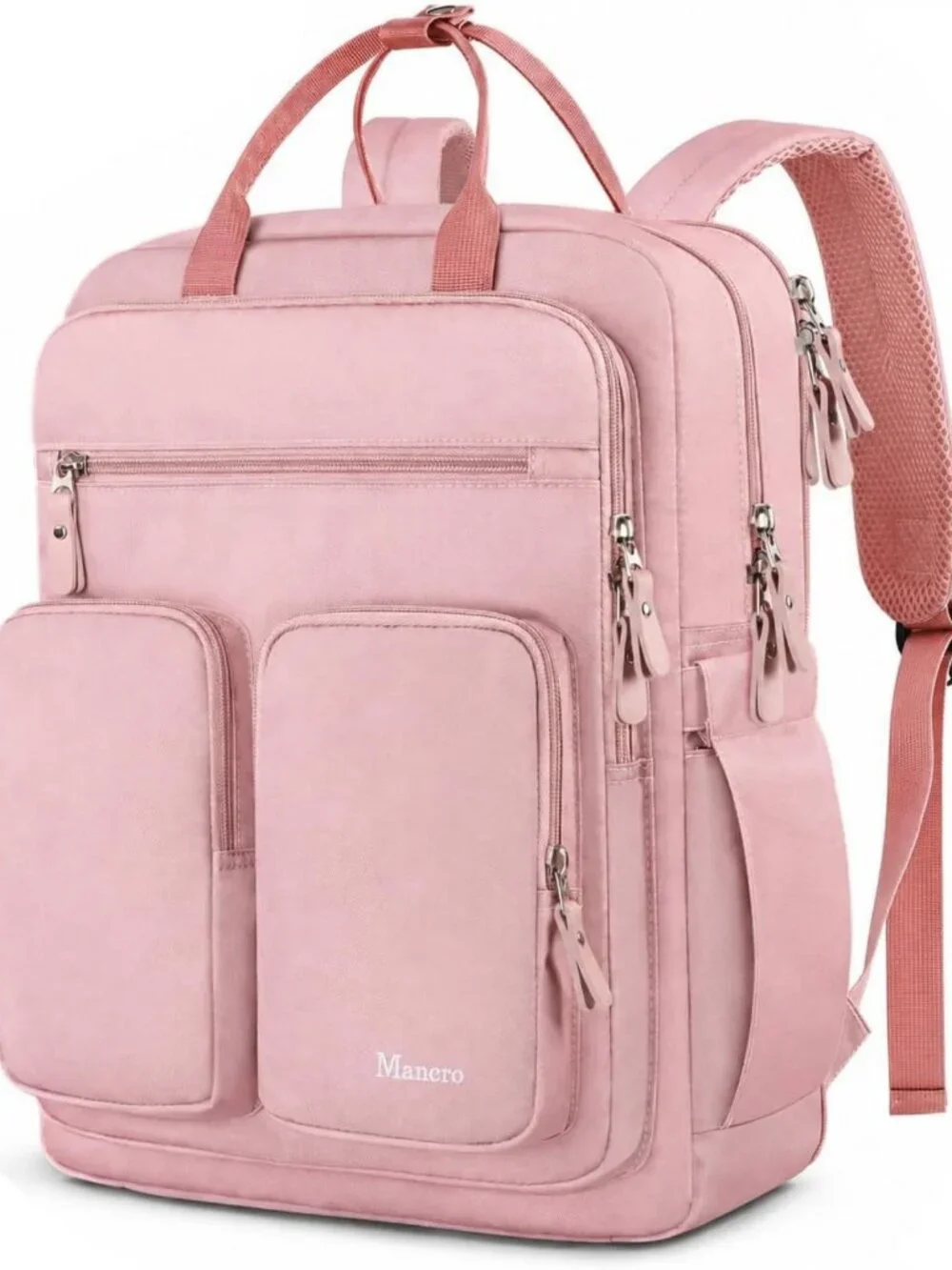 Stylish Pink College Laptop Backpack for Women, Fits 15.6